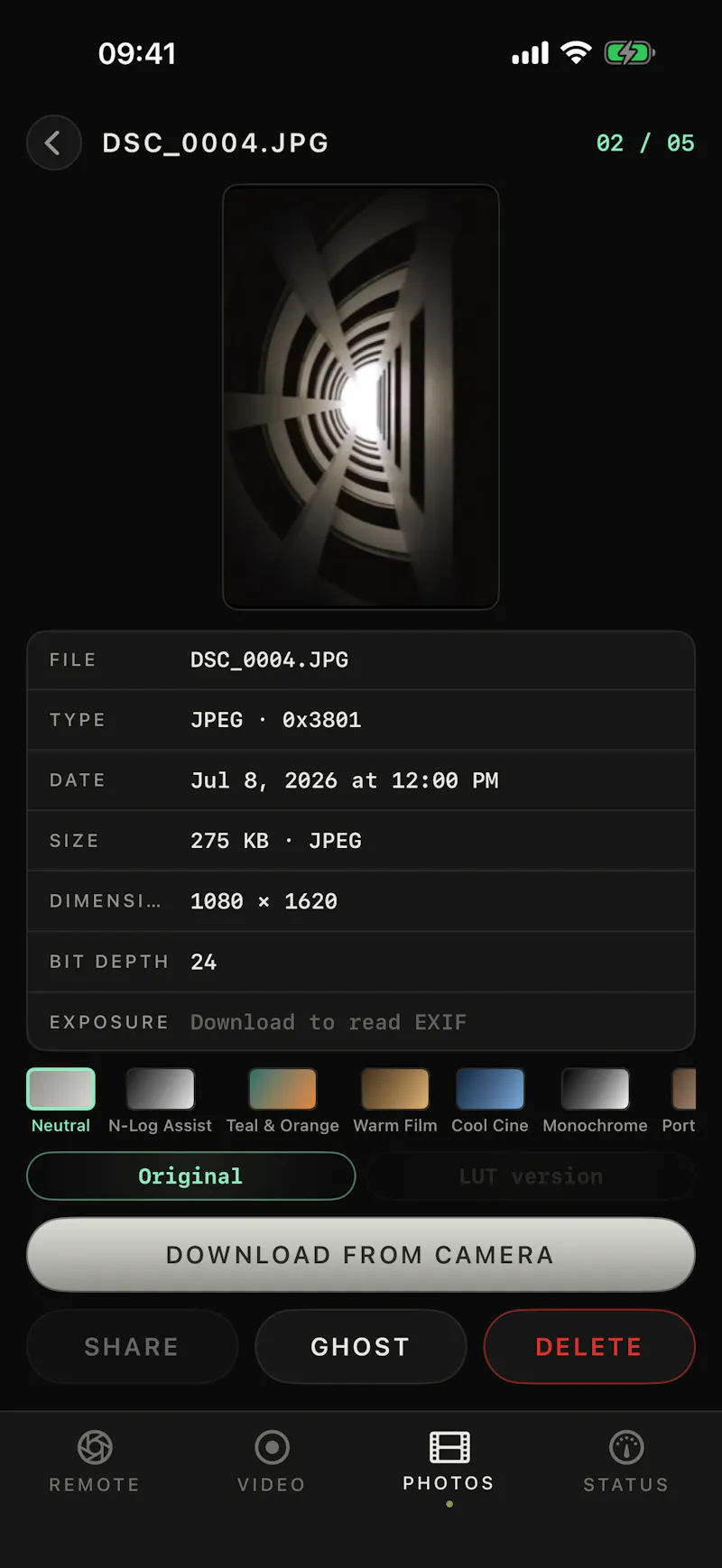 Wi-Fi remote for the Nikon Z fc and Z f  screenshot 2