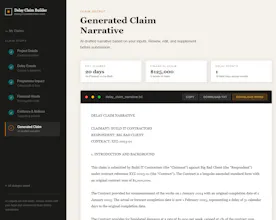 Delay Claim Builder | Claims Simplified gallery image