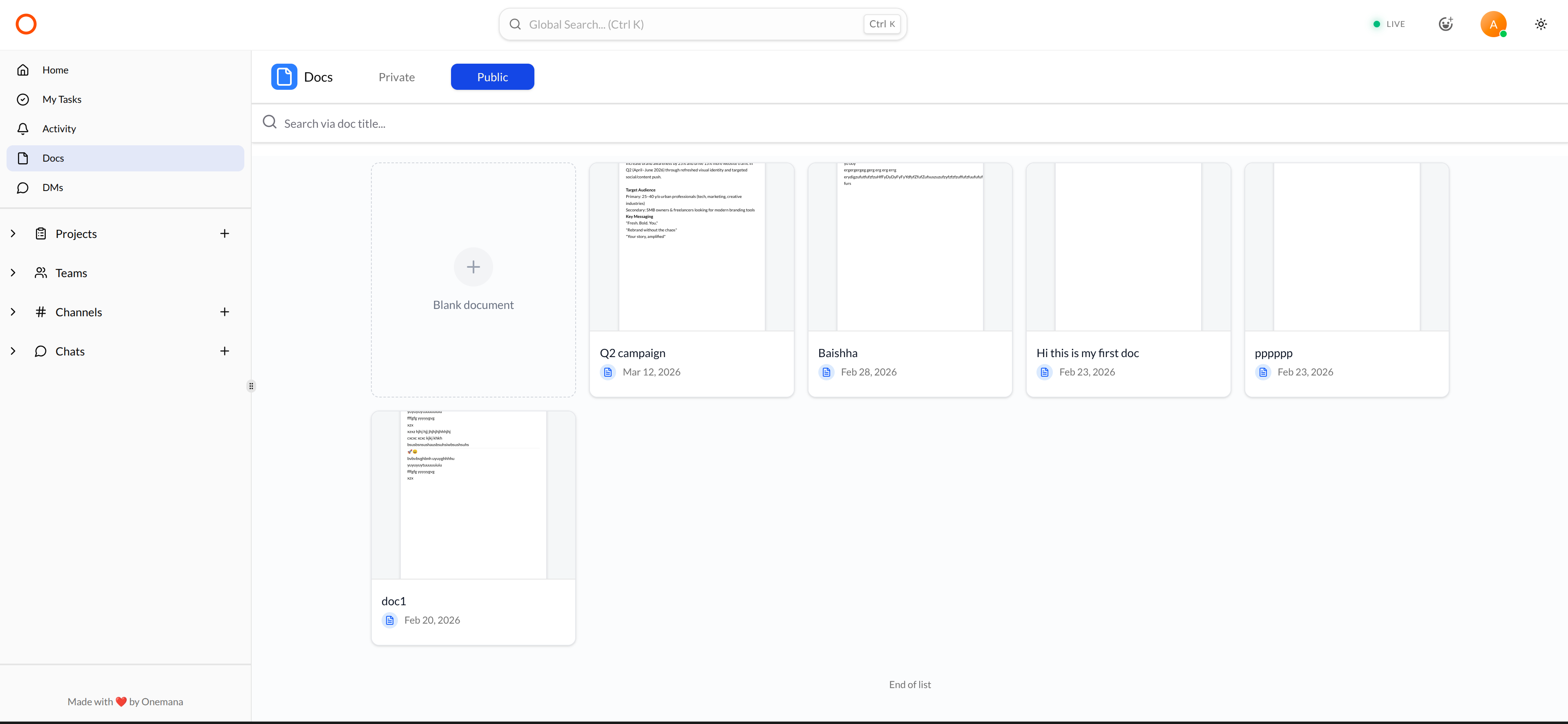 OneCamp gallery image