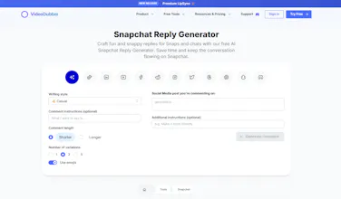 Snapchat Reply Generator gallery image