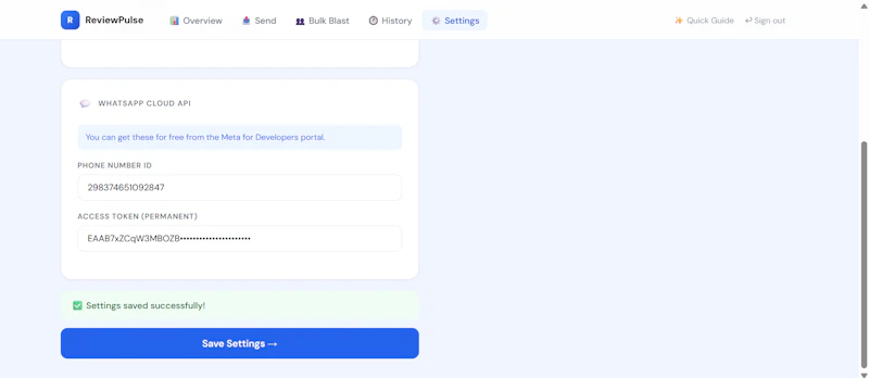ReviewPulse —WhatsApp Review Automation  screenshot 3