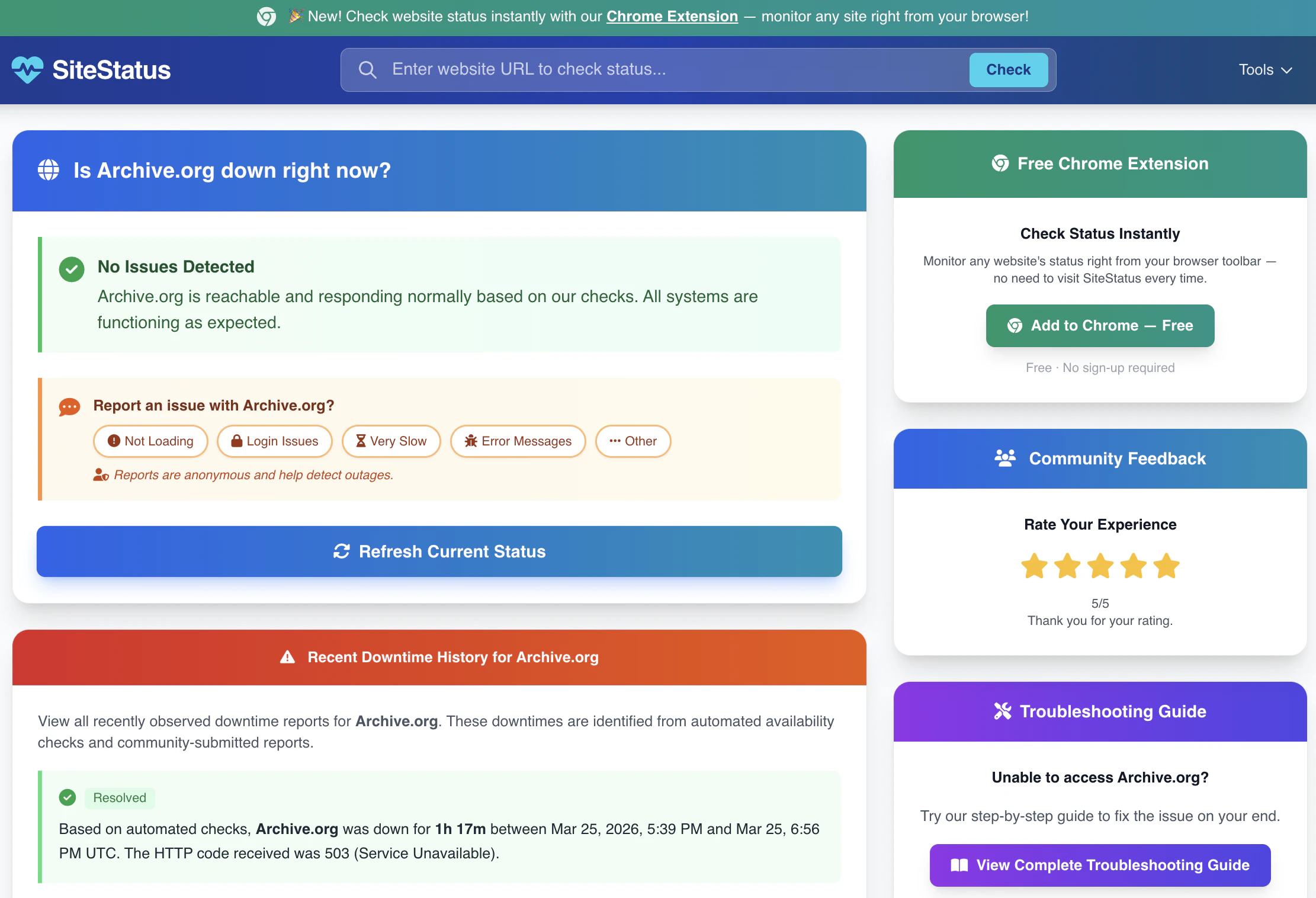 SiteStatus.org