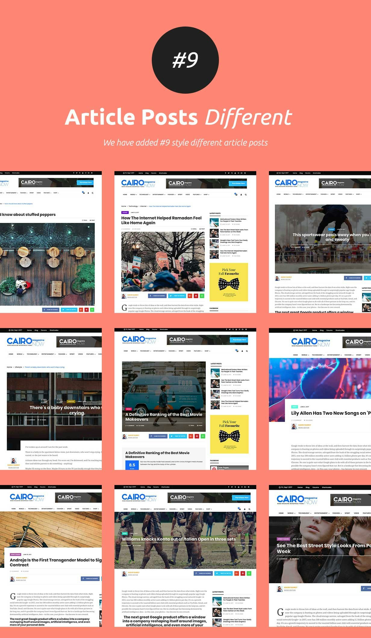 Cairo - Glossy News, Magazine, Blog WordPress Theme gallery image