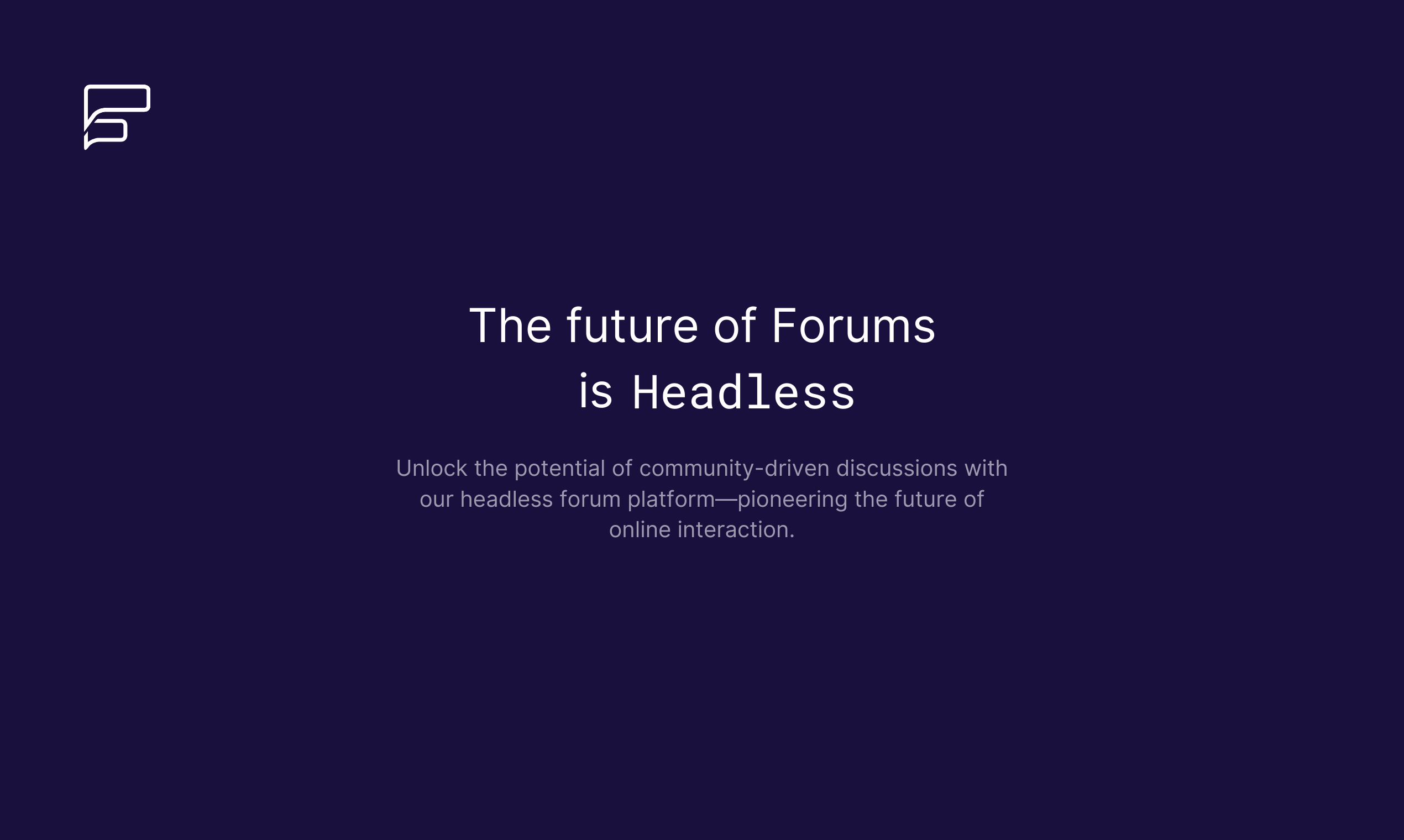 startuptile Foru.ms-Headless forums