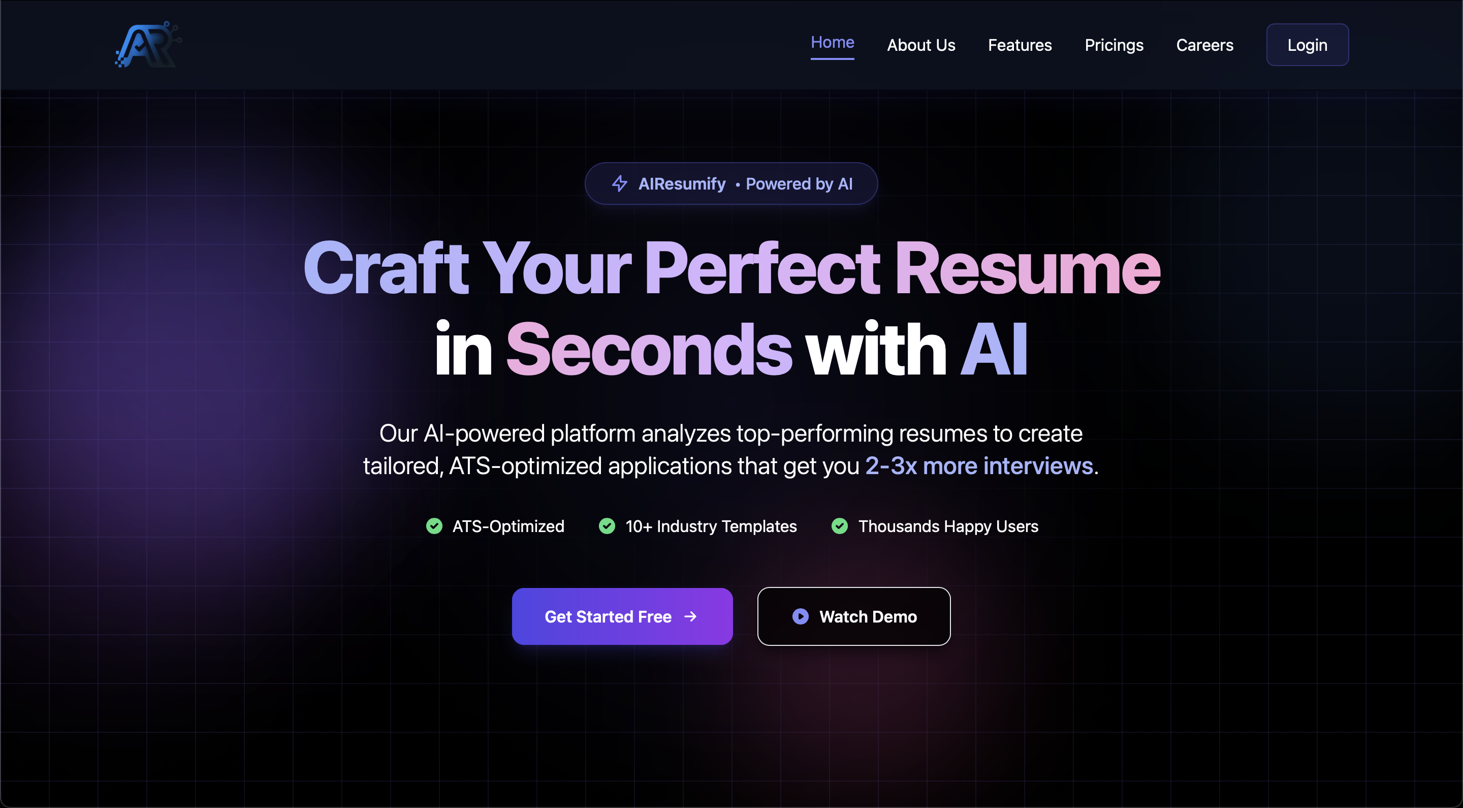 Airesumify - Riprende più rapidamente con le interviste a terra. media 1