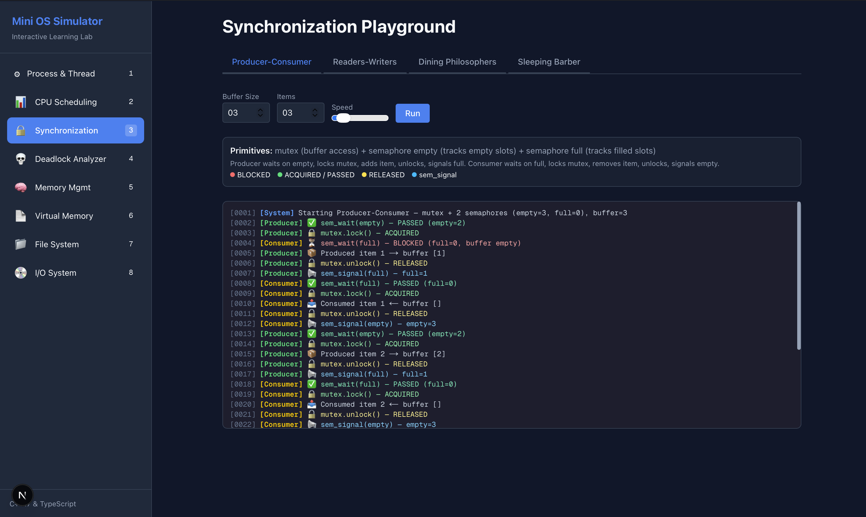 Mini OS Simulator gallery image