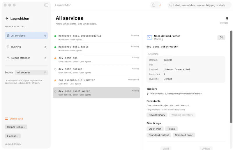 LaunchMon screenshot 1