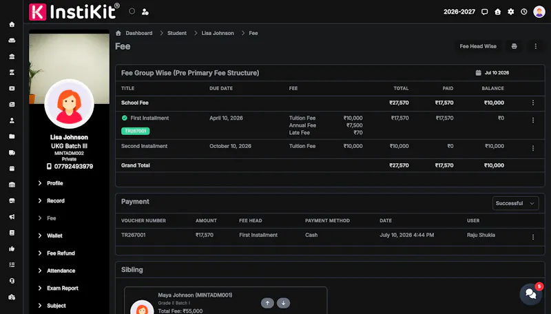 InstiKit School ERP screenshot 4