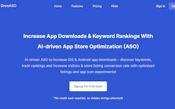 GrowASO: AI App Store Optimization (ASO) media 1
