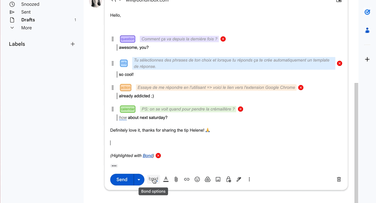 보장합니다 - 더 명확하고 빠른 답변을위한 Gmail 확장 미디어 4