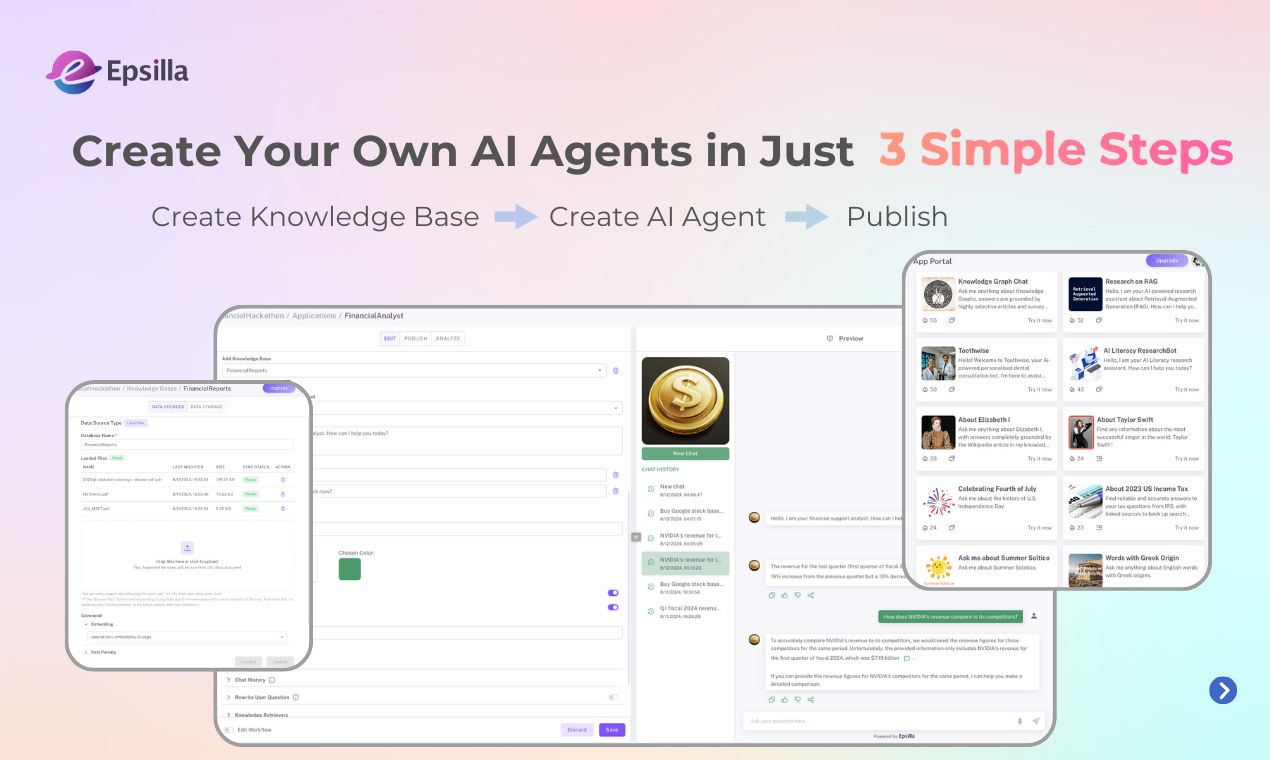 startuptile Epsilla (YC S23)-All-in-one platform to create AI agents with your knowledge