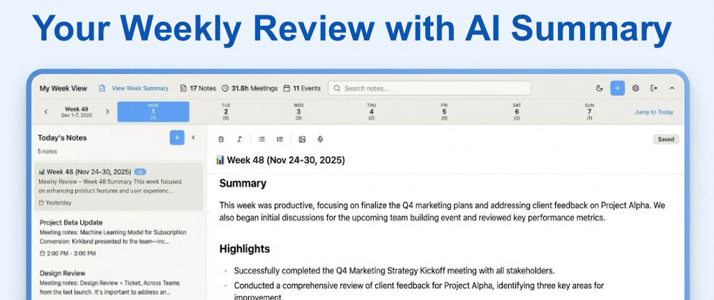 WeekLens - Weekly AI Notes gallery image