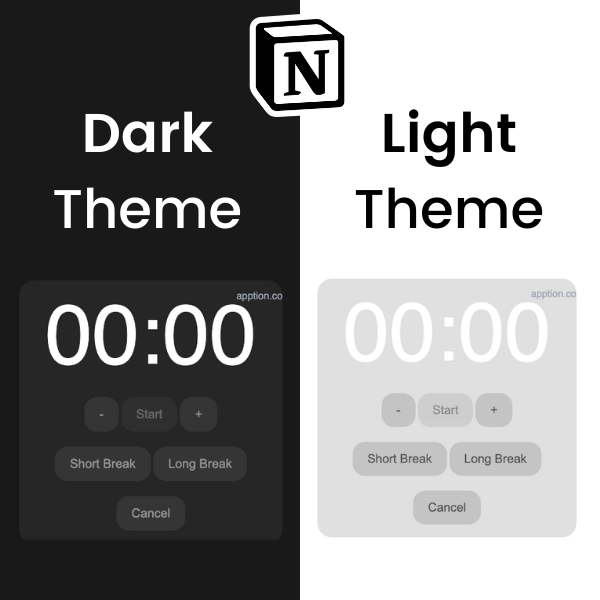ตัวจับเวลาความคิด: ธีม Dark & ​​Light