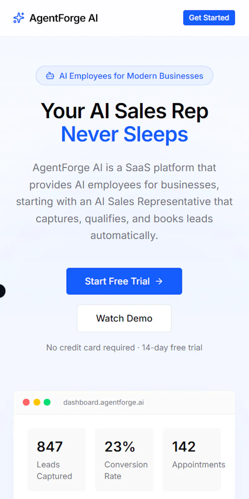 AgentForgeAI screenshot 1