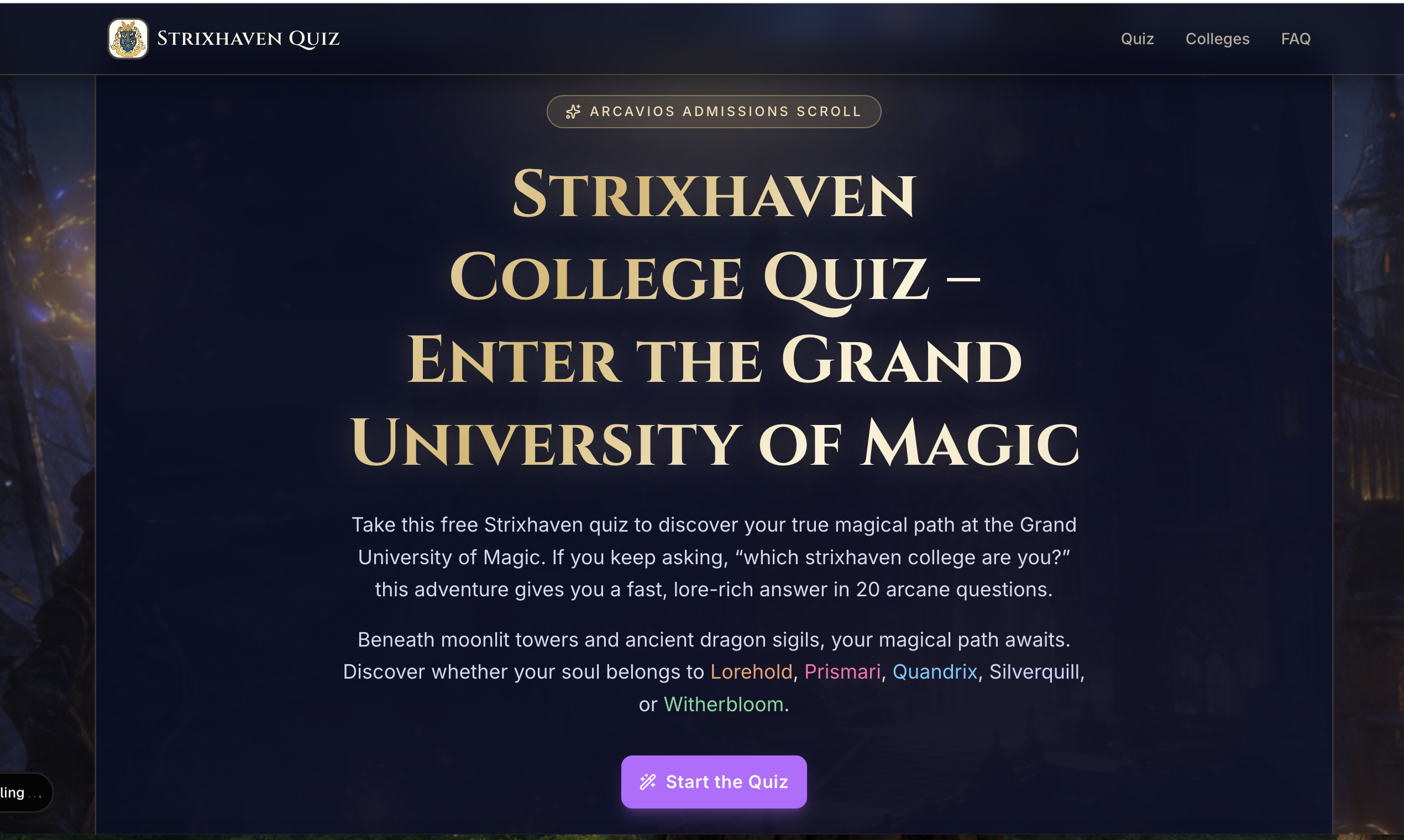 Strixhaven College Quiz gallery image