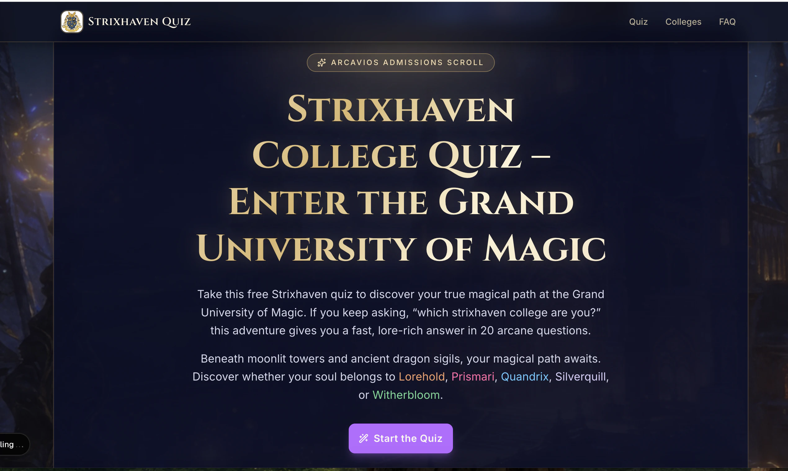 Strixhaven College Quiz 대표 미리보기