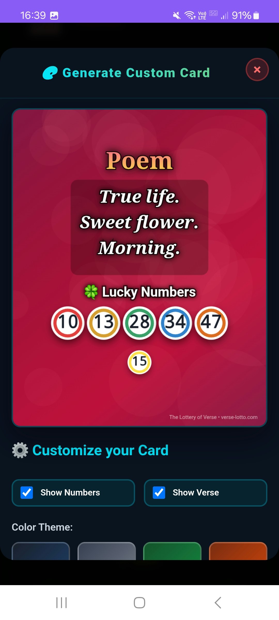 VerseLotto - La lotería Verse - Una forma poética de jugar a la lotería: ¡convierte los versos en números de la suerte! media 5