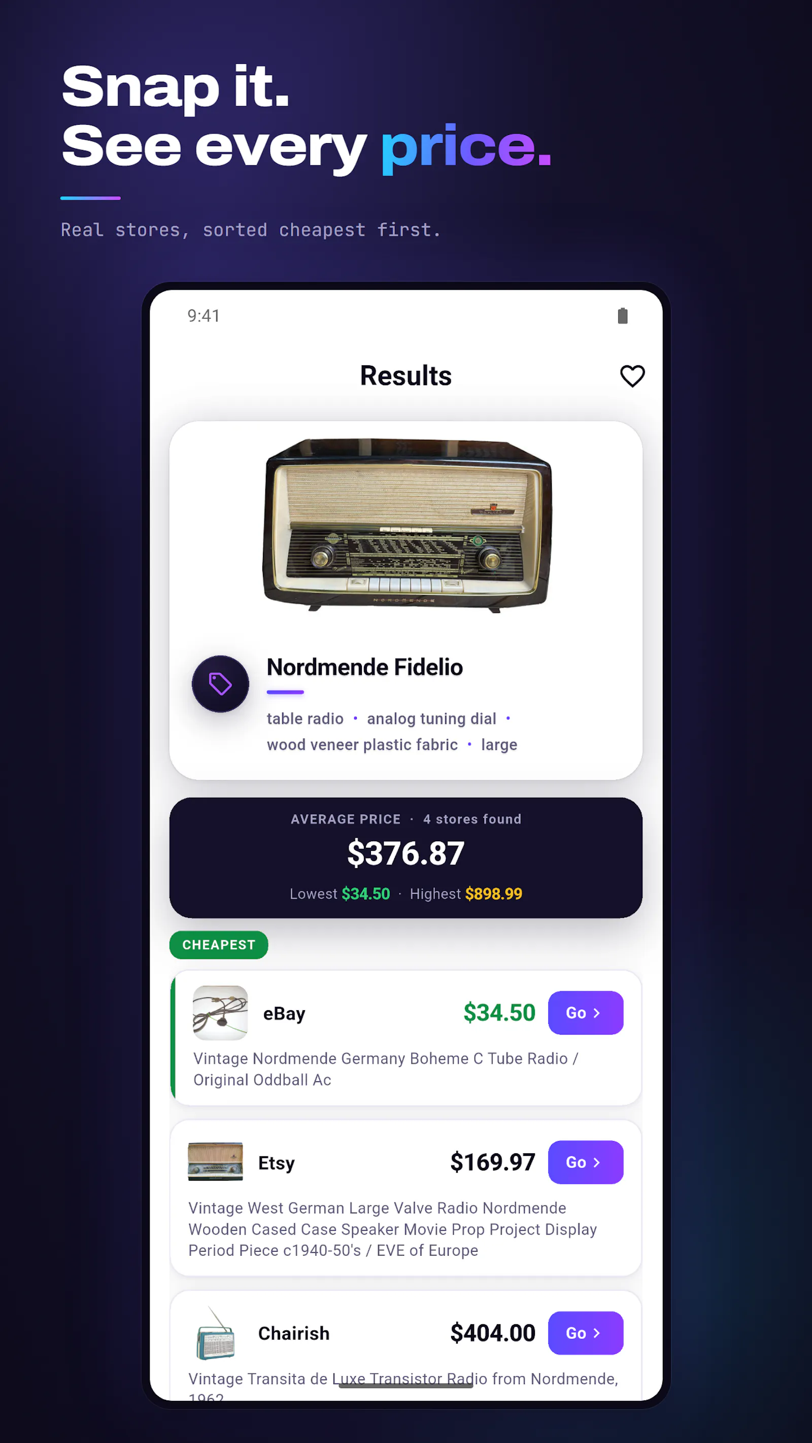 PriceLens screenshot 2