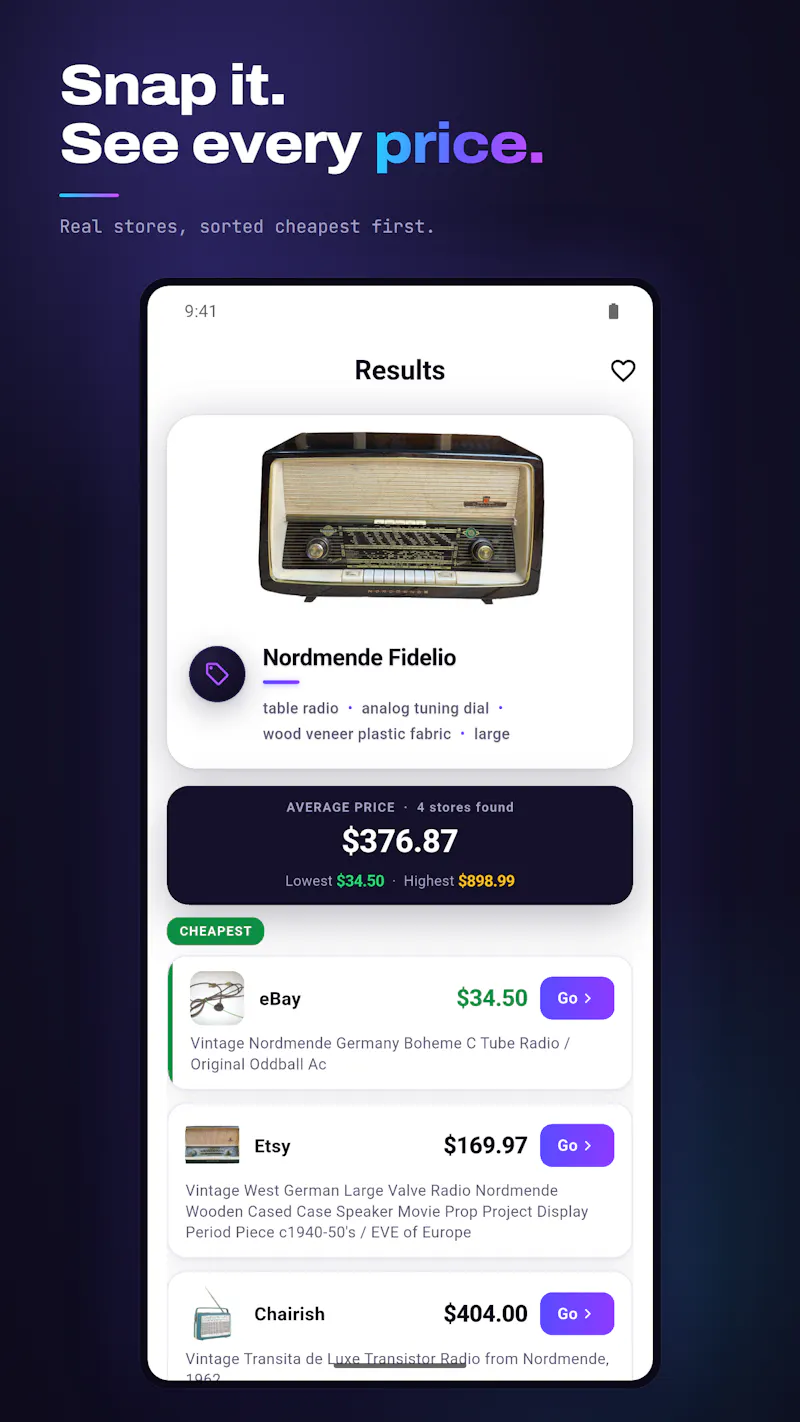 PriceLens screenshot 2
