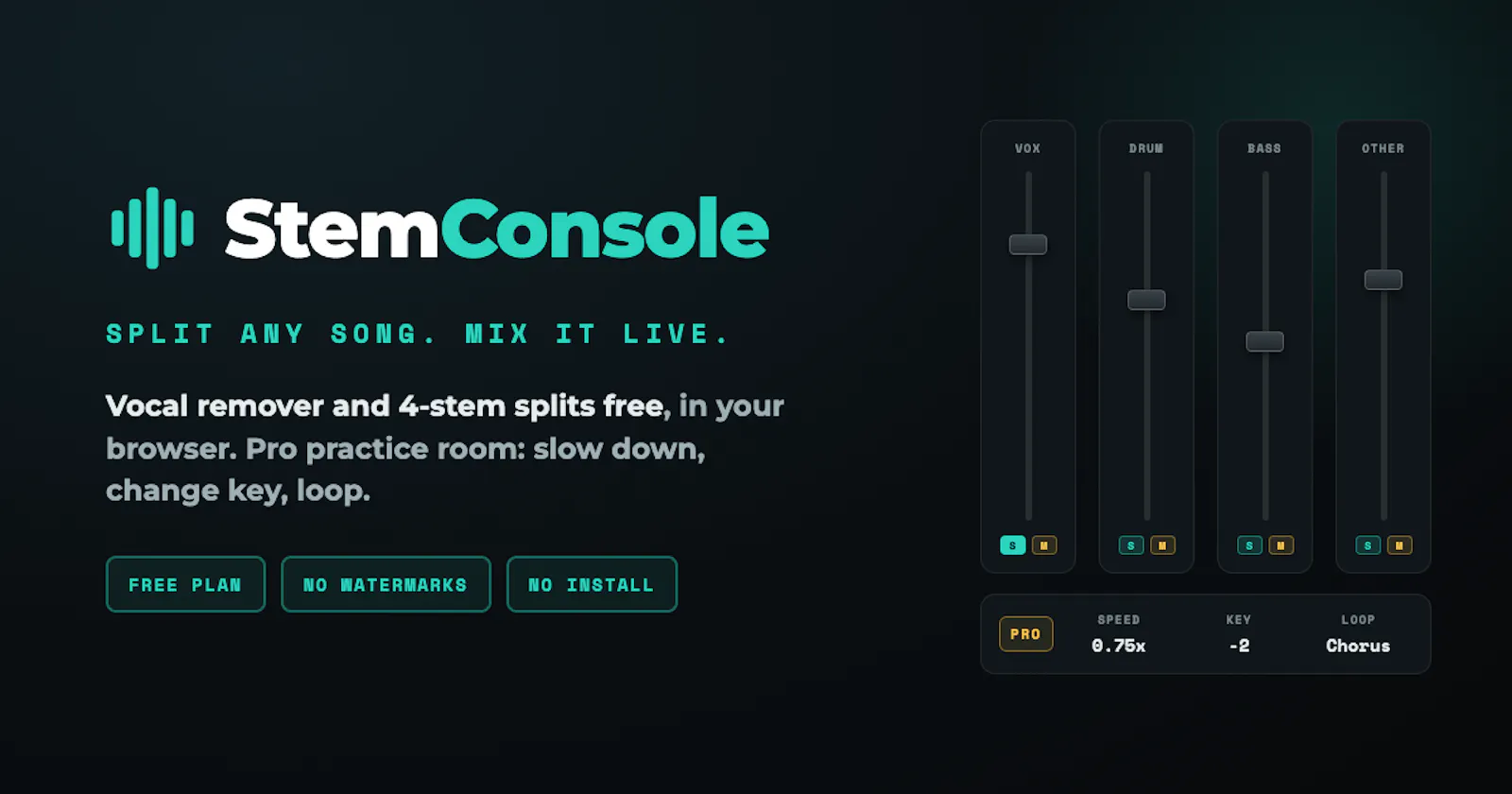 StemConsole screenshot 1