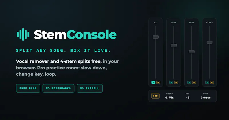StemConsole screenshot 1
