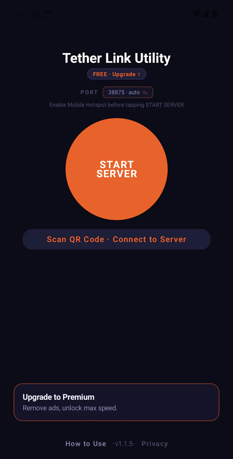 Tether Link Utility screenshot 2