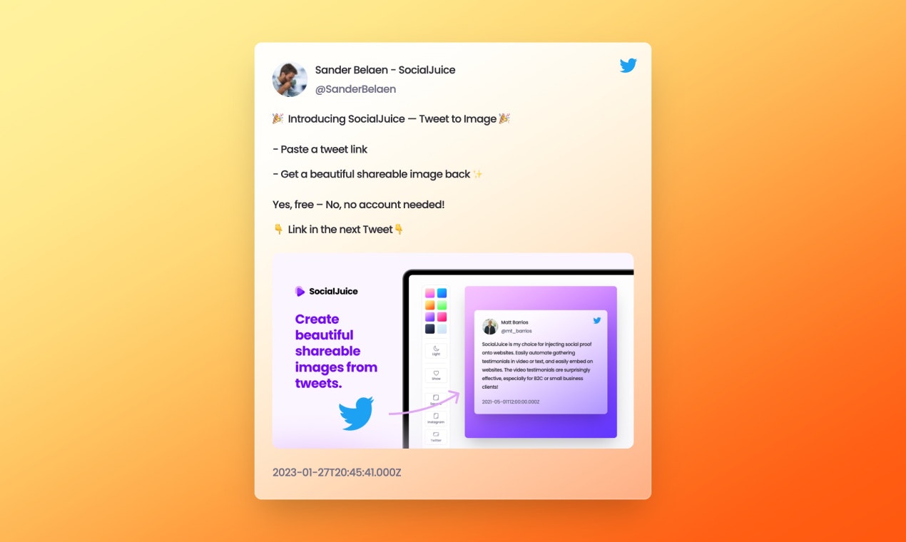 Tweet to Image by SocialJuice media 3