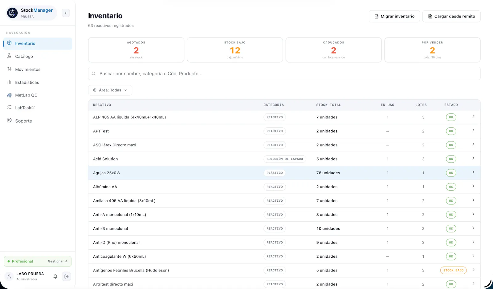 StockManager screenshot 1