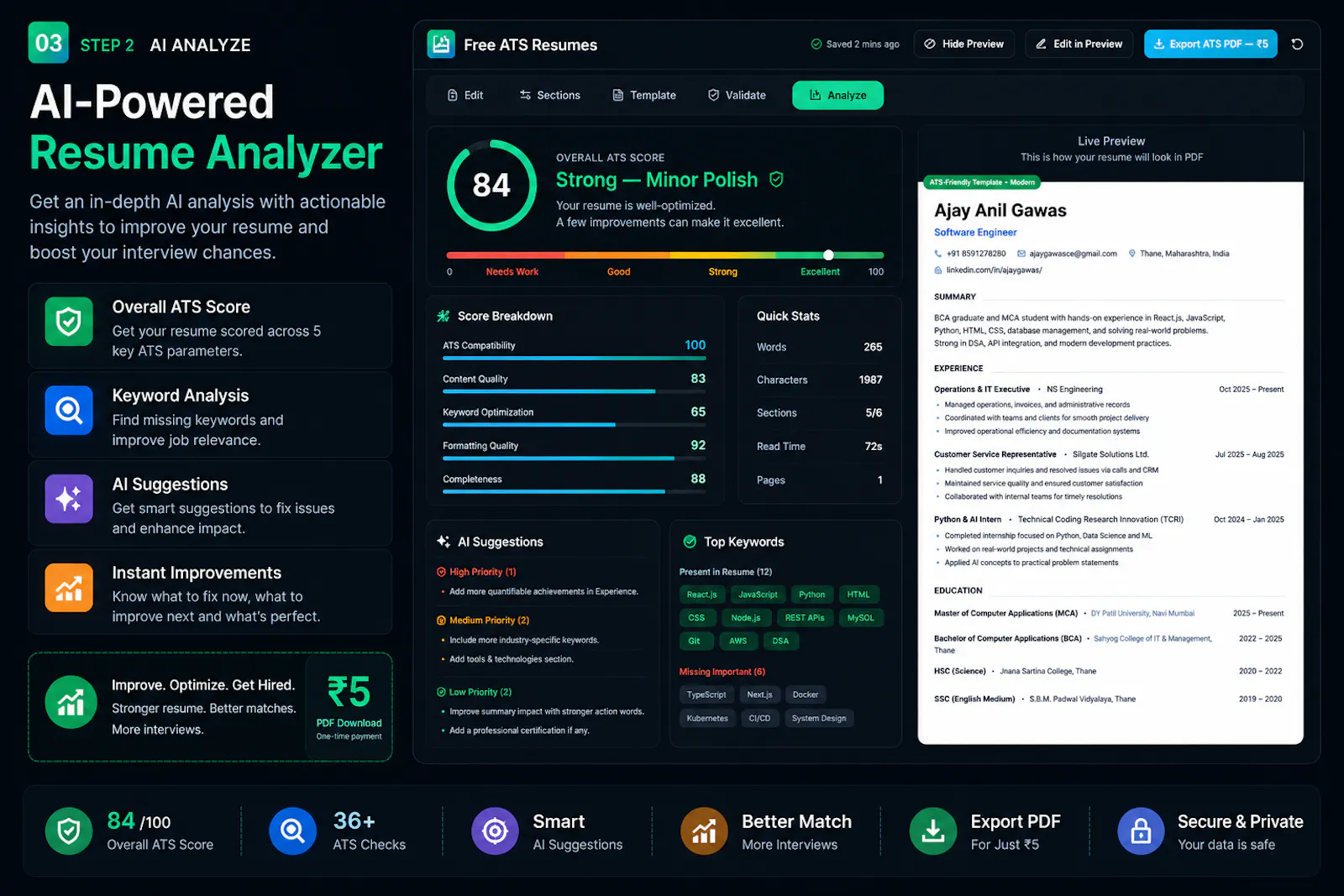 Free ATS Resumes screenshot 3
