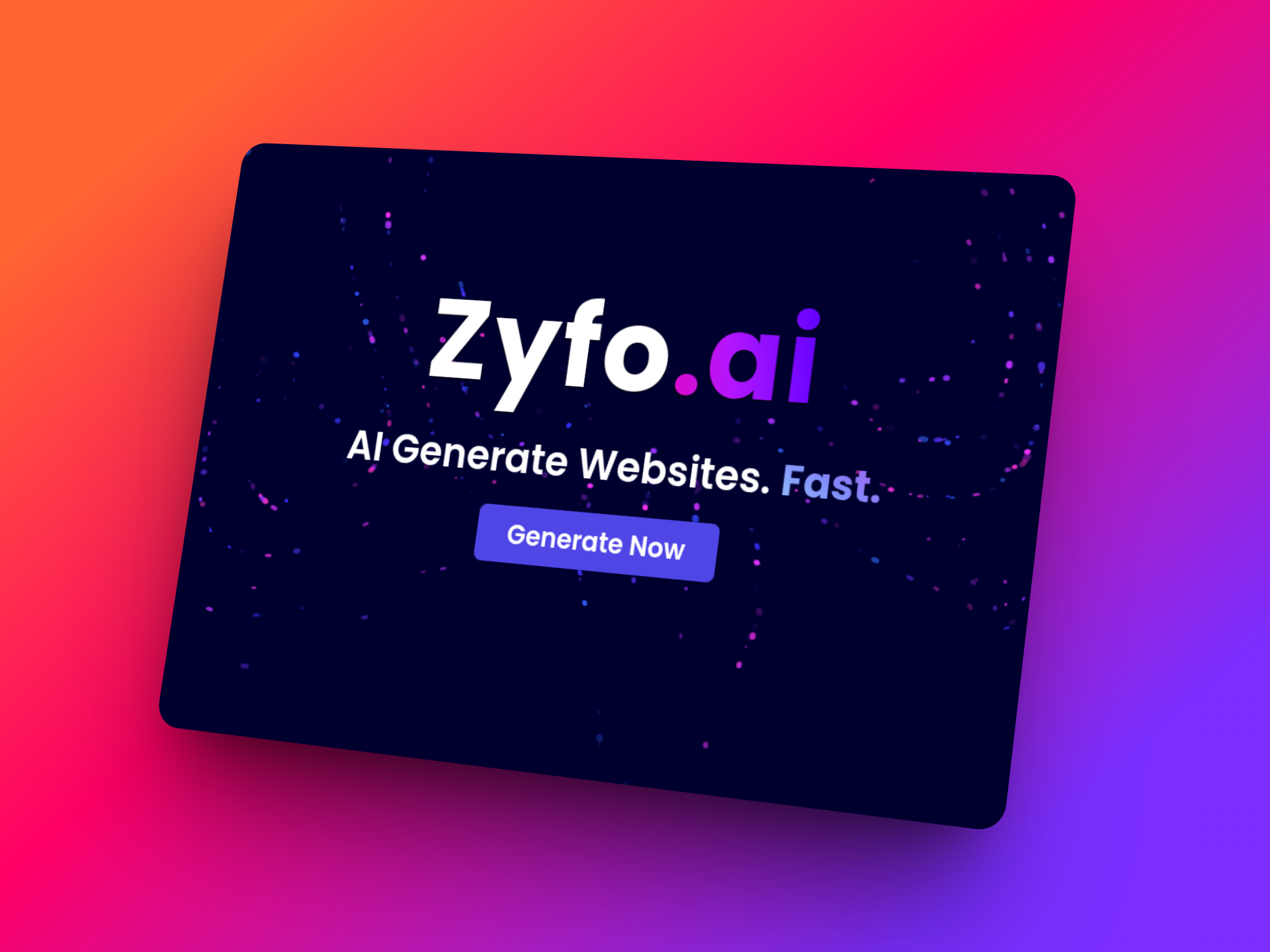 zyfo.ai网站发电机 - 网站生成器和建造者使用现代AI基础架构媒体1