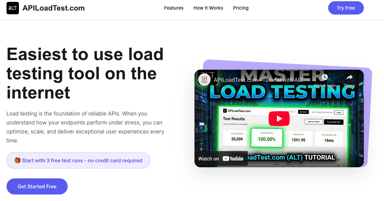 ALT - API Load Test without fuss - Main product screenshot demonstrating key features and user interface