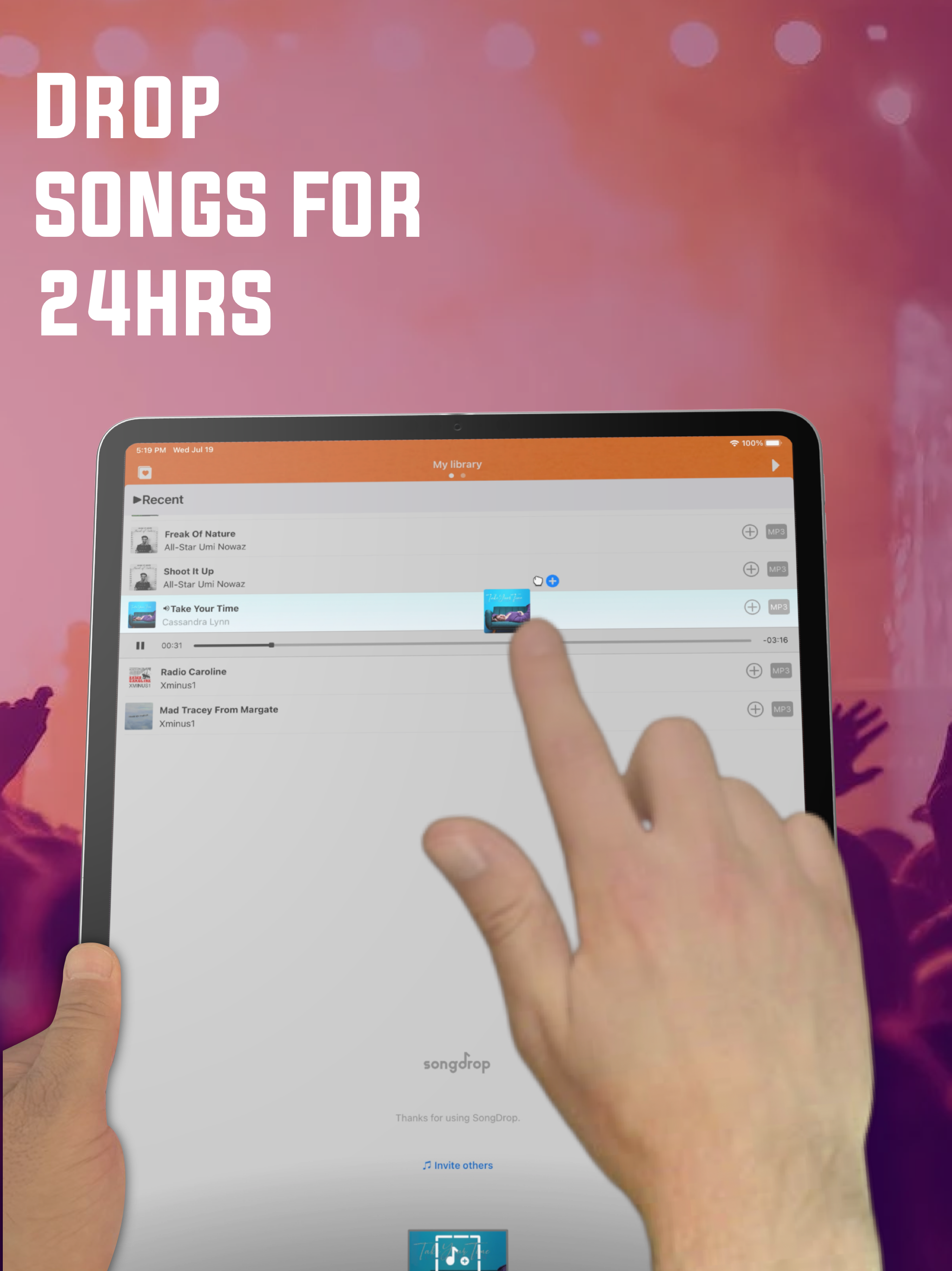 Songdrop - La música nos conecta - música, independiente, iOS, aplicación media 14