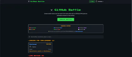 GitHub Battle Arena gallery image