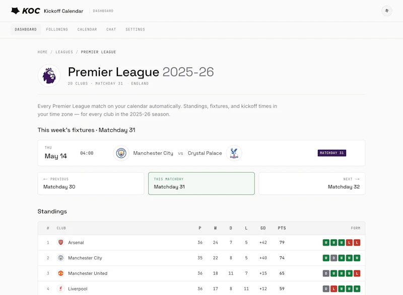 Kickoff Calendar screenshot 8