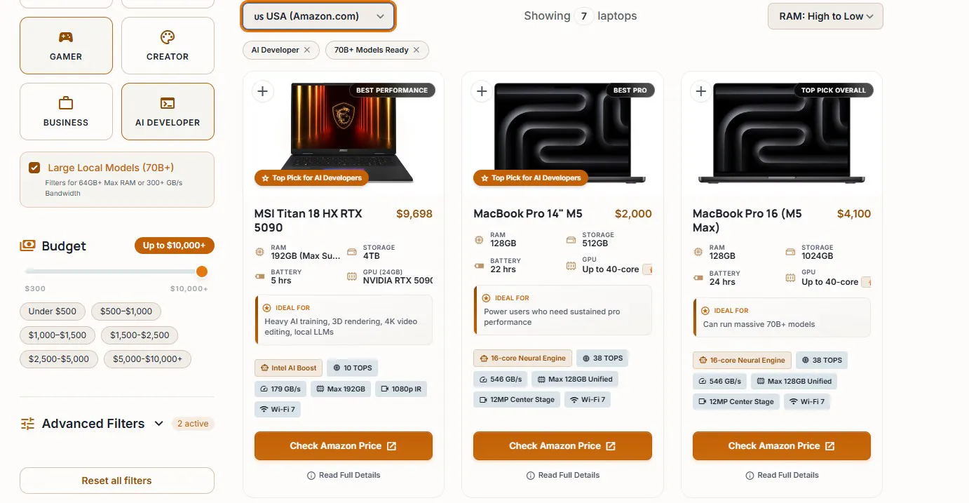 The AI Tech Pulse: Laptop Finder gallery image