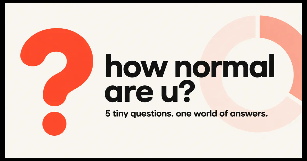 how normal are u? gallery image