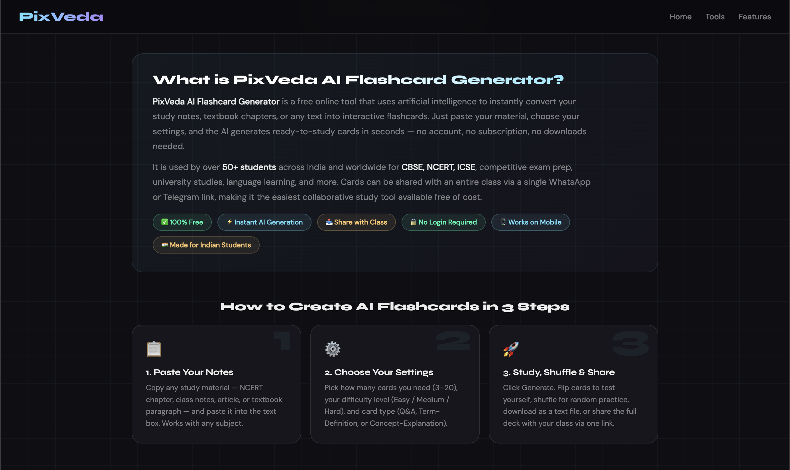 Free AI Tool for Students – PixVeda gallery image