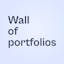 Wall of portfolios