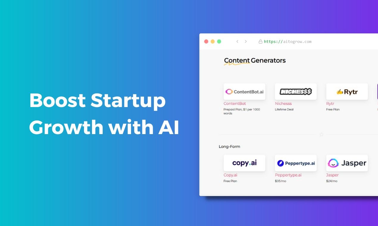 AI om te groeien - Boost de opstartgroei met top AI-tools, allemaal met de hand geplukt media 1