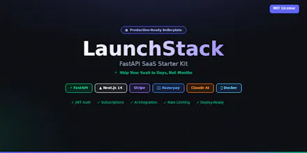 LaunchStack — FastAPI SaaS Starter Kit gallery image