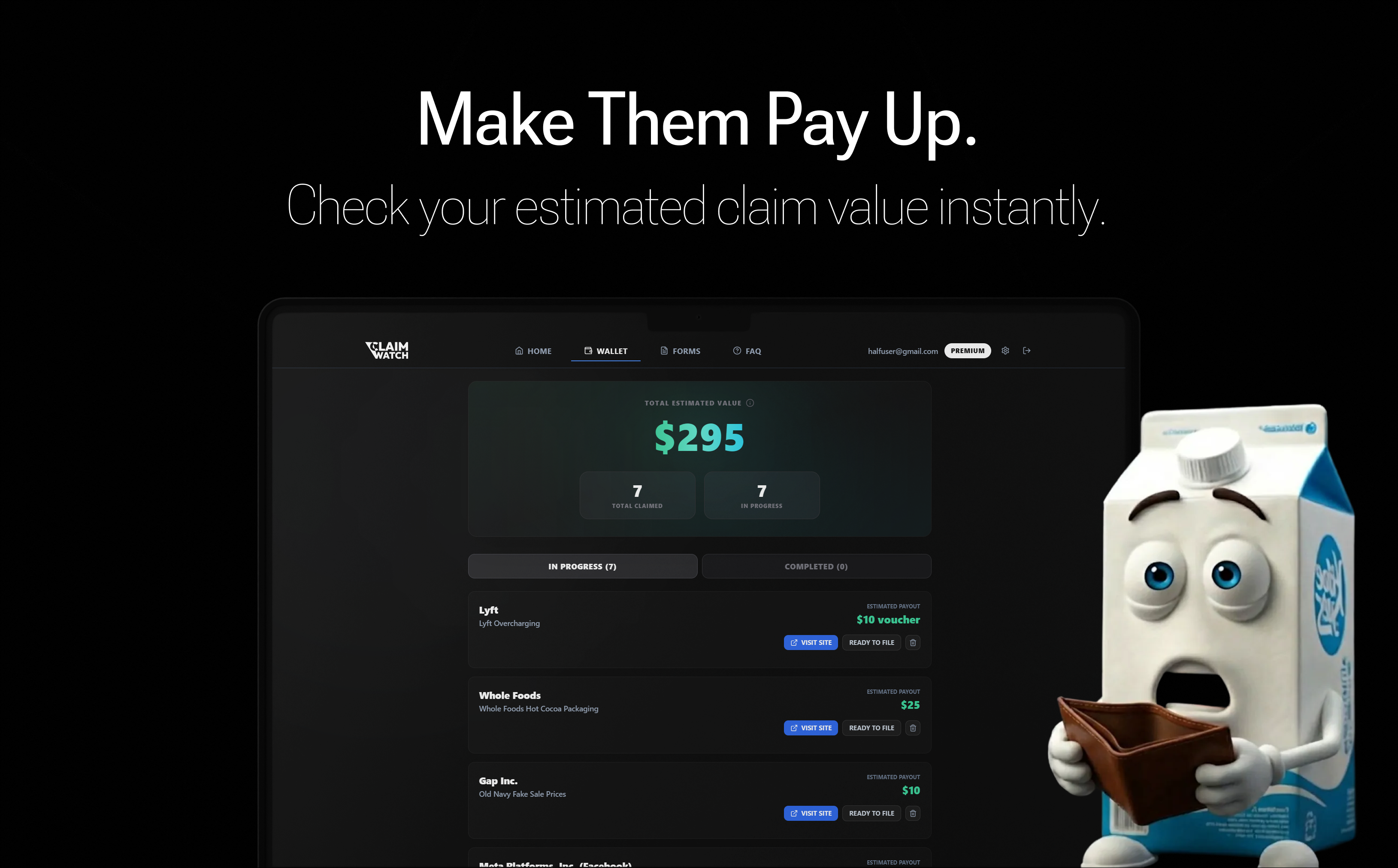 Claim.Watch - Screenshot 3 showing product features and functionality