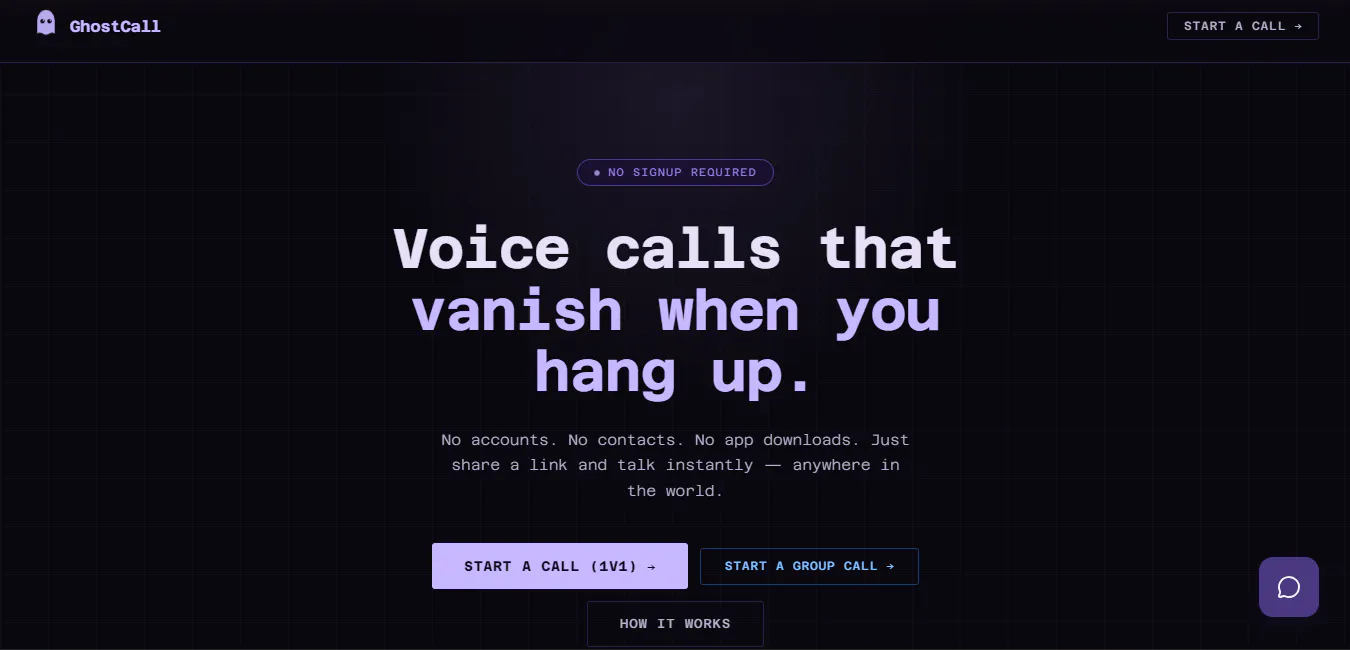 GhostCall  — Calls Without Phone Numbers gallery image
