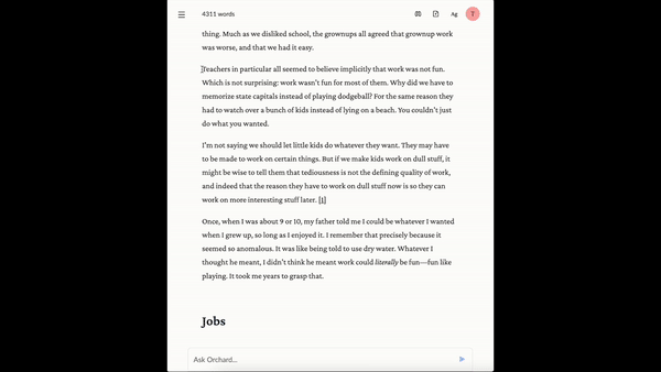 オーチャード - 思考のために設計された新しい種類のAIテキストエディターメディア7