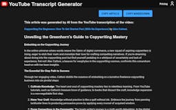 Transcript Generator media 2