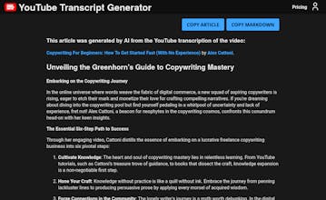 Transcript Generator gallery image