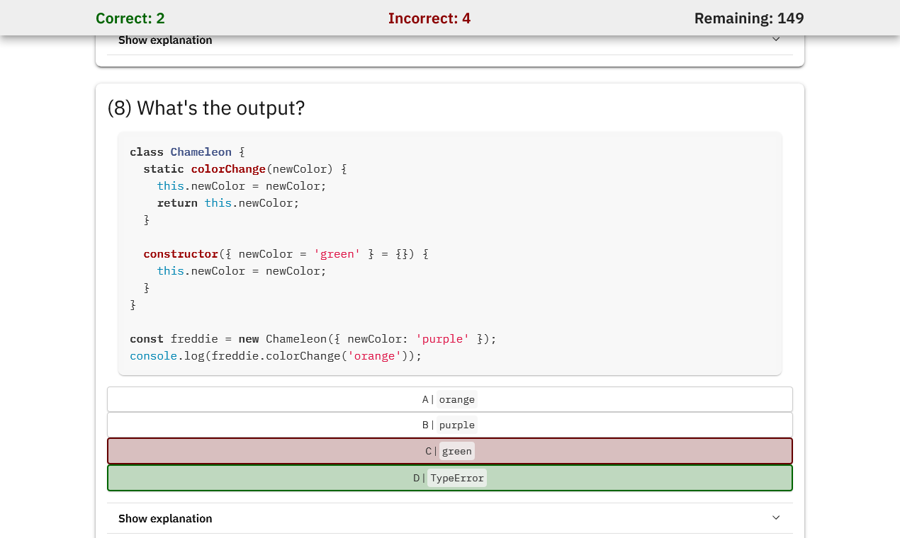 JavaScript quiz gallery image
