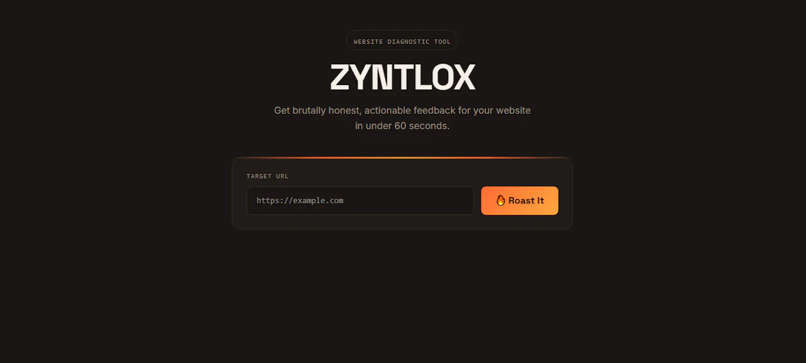 ZYNTLOX — Brutally Honest Website Roasts screenshot 1