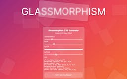 Glassmorphic CSS Generator media 1
