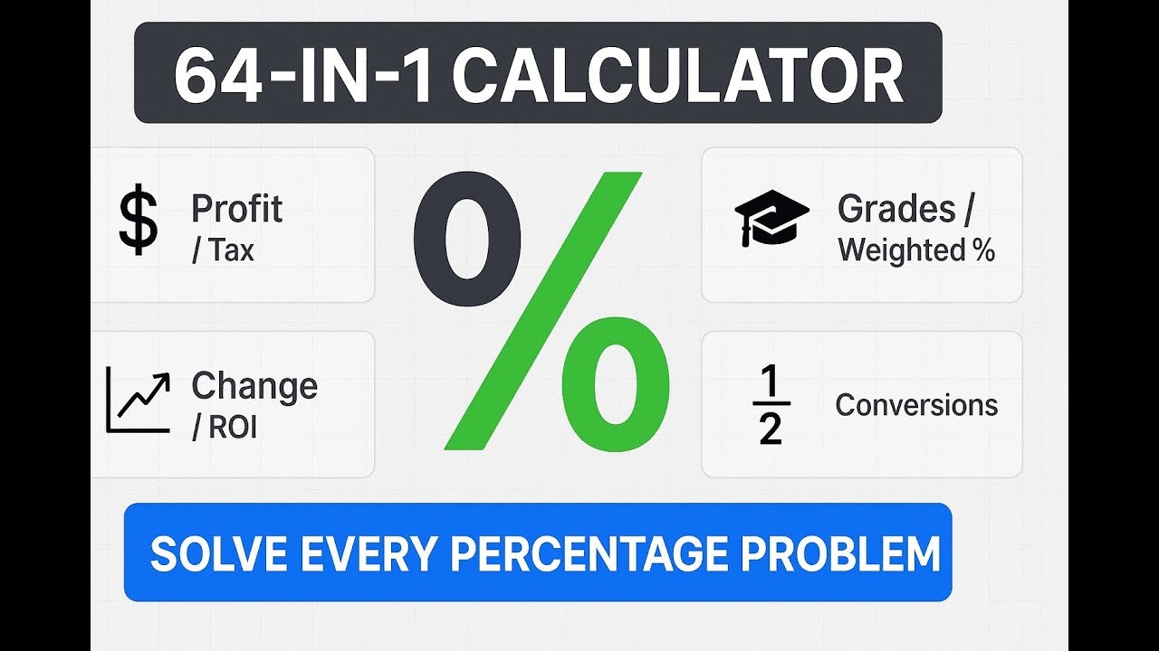 Advanced 64-in-1 Percentage Calculator gallery image