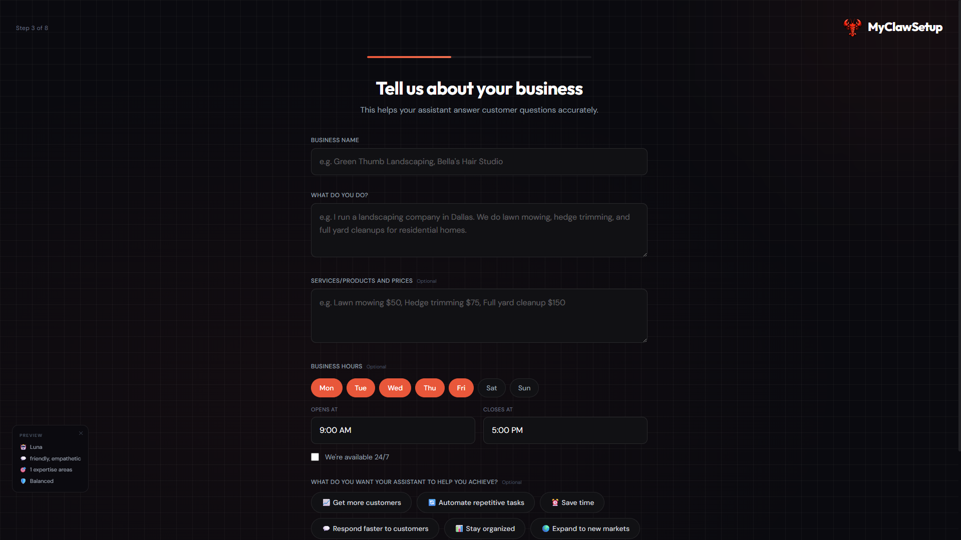 MyClawSetup gallery image